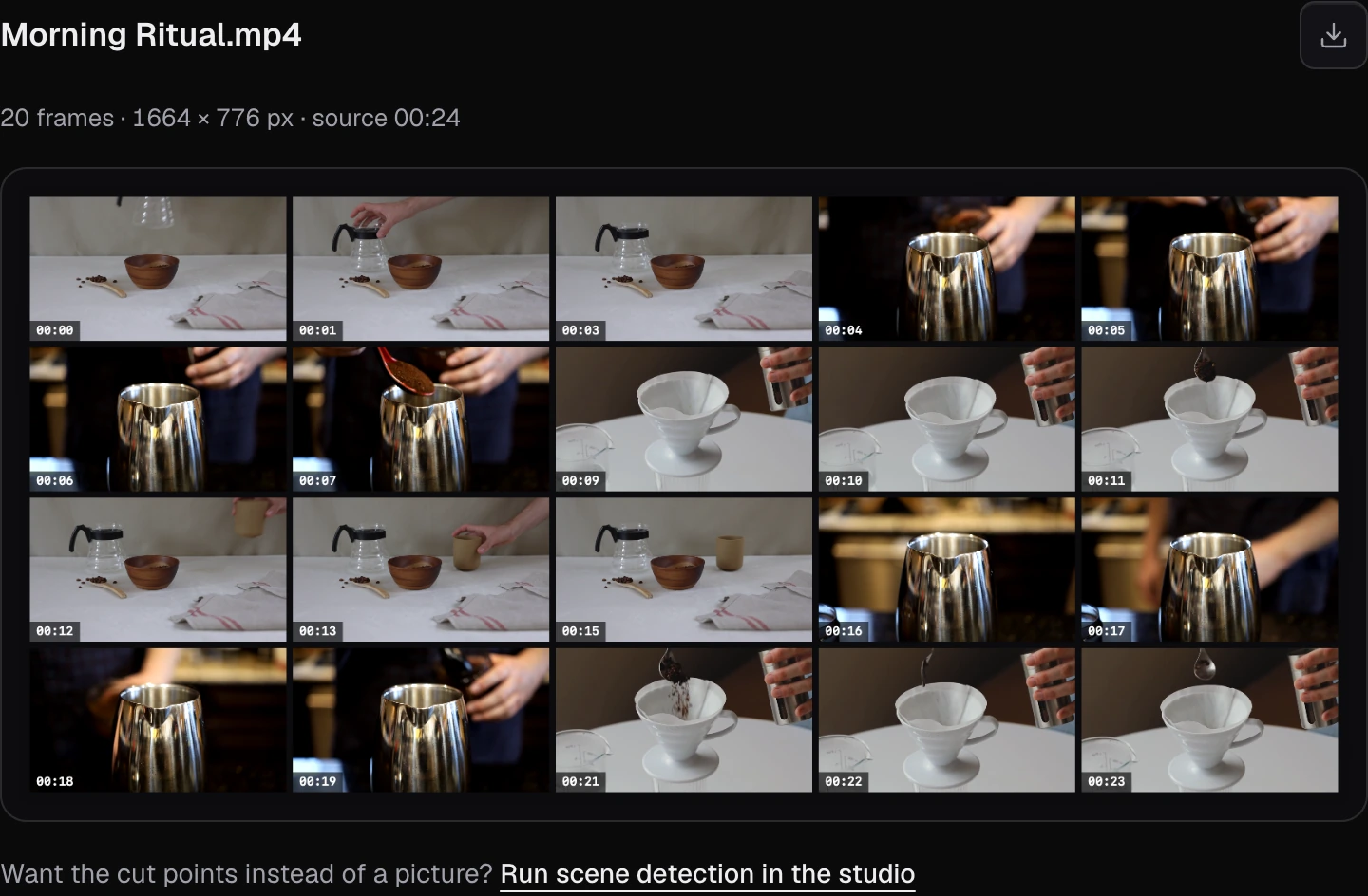 Timecoded video contact sheet and storyboard grid generator